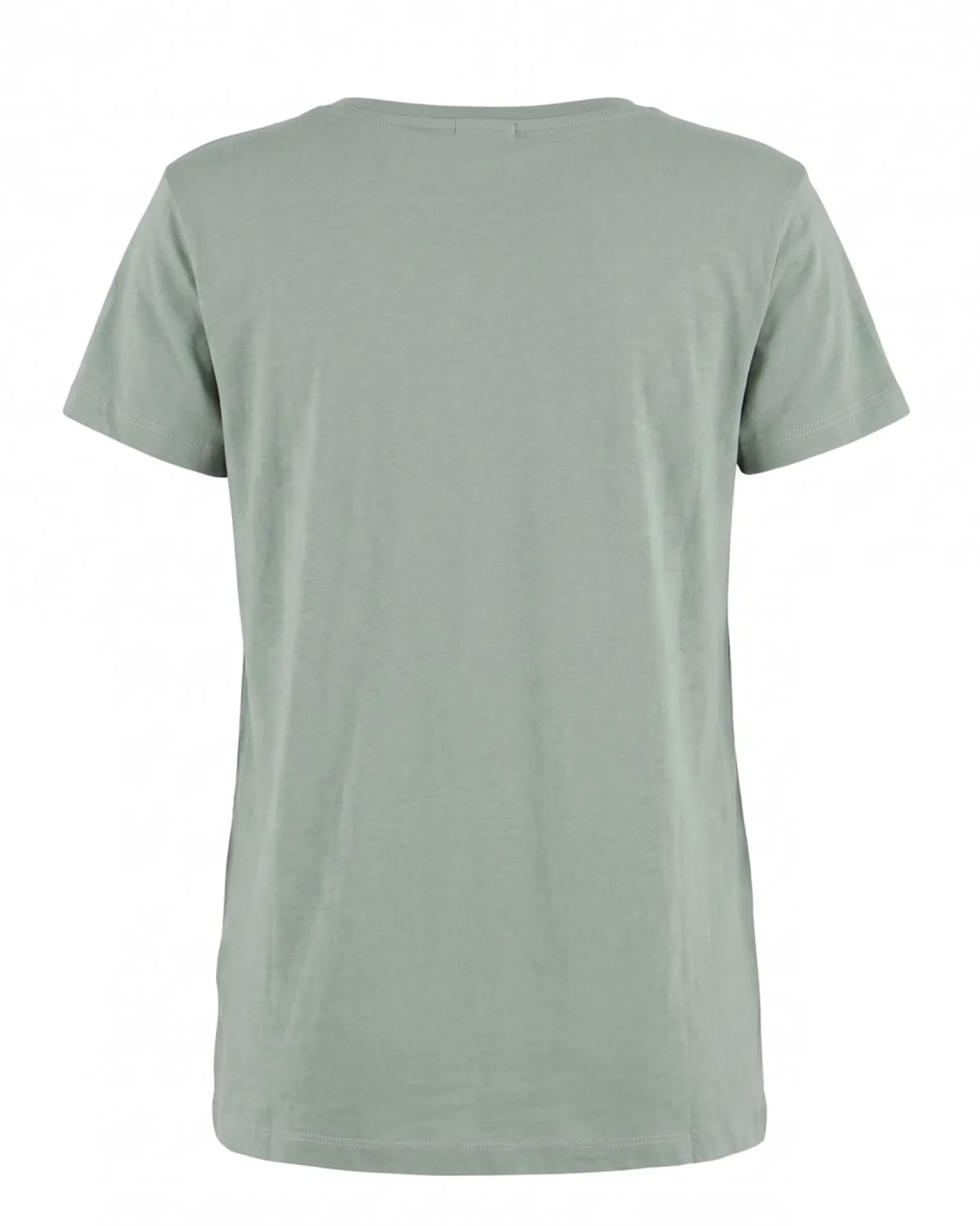 TATOO - Tshirt manica corta con cuore e scritta verde salvia in cotone