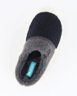 TIGLIO RAMBLAS - Pantofola blu da uomo in peluche