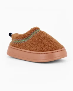 TIGLIO RAMBLAS - Pantofola nocciola in peluche