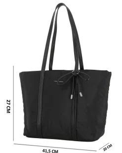 TOTE BAG 2MANICI C/FIOCCO FRONTALE