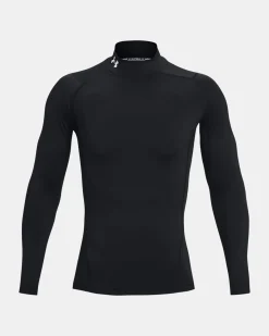 T-SHIRT ML HG ARMOUR COMP MOCK LS BLACK