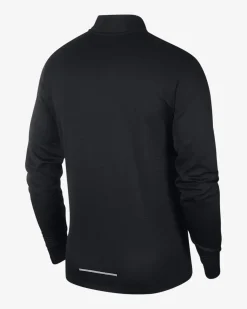T-SHIRT ML 1/2 ZIP PACER BLACK