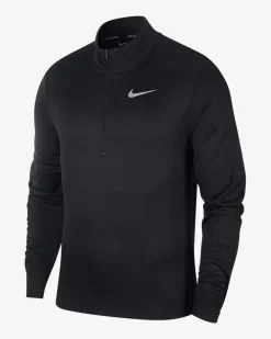 T-SHIRT ML 1/2 ZIP PACER BLACK