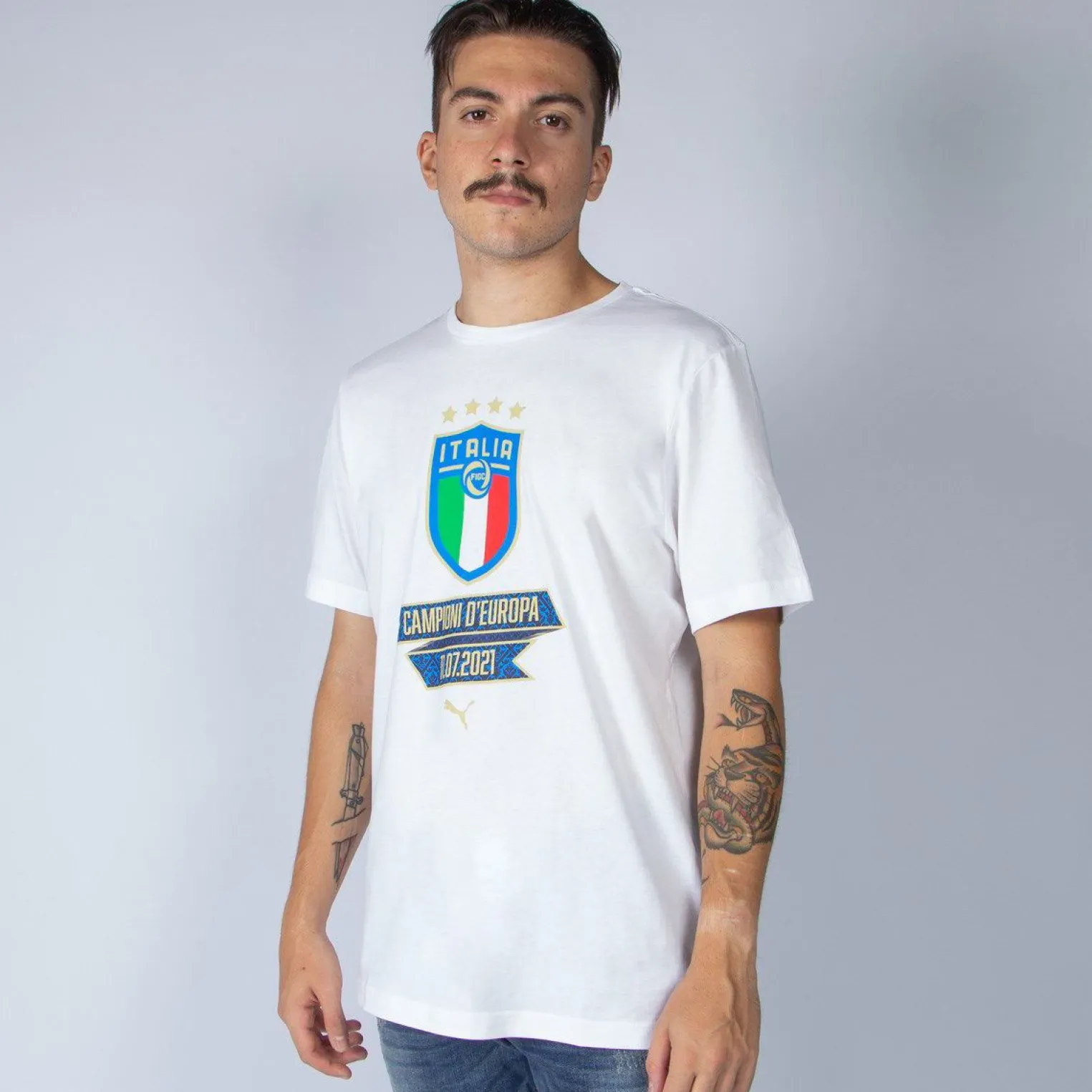 T-SHIRT MM FIGC BLANK ITALIA WINNER WHT
