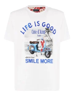 T-SHIRT MM LIFE IS GOOD WHITE