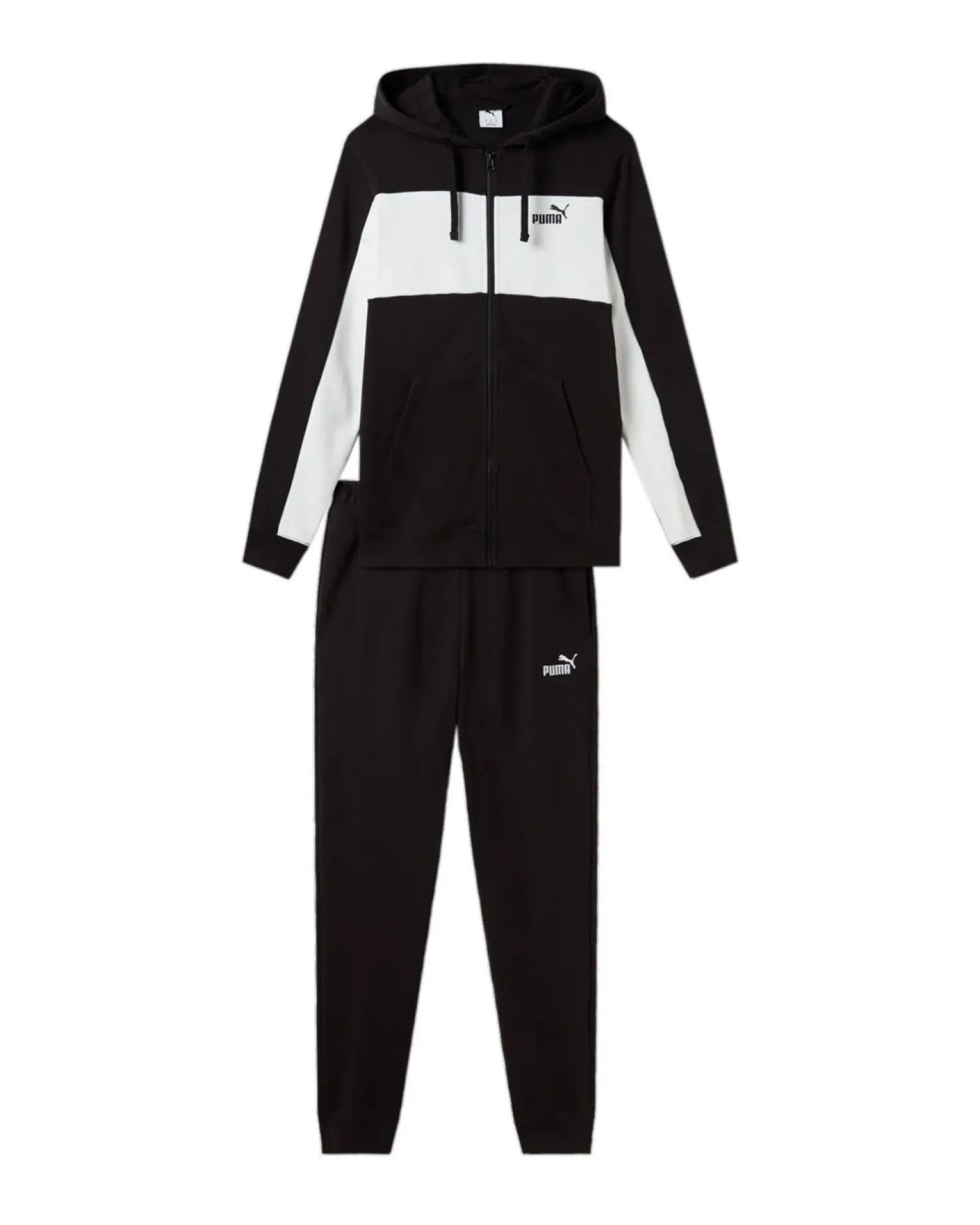 TUTA ESS BLOCK FZ SUIT TR BLACK-WHITE