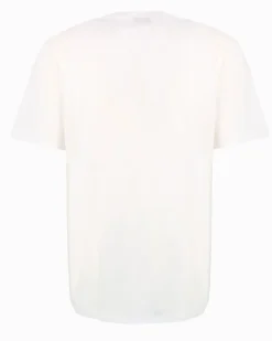 UMBRO -  T-shirt mezza manica bianco con logo nero in jersey