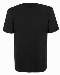 UMBRO - T-shirt mezza manica nera con logo bianco in jersey