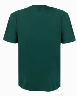 UMBRO -  T-shirt mezza manica verde con logo giallo in jersey