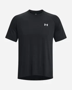 UNDER ARMOR - T shirt da allenamento uomo nera in tessuto traspirante