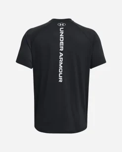 UNDER ARMOR - T shirt da allenamento uomo nera in tessuto traspirante