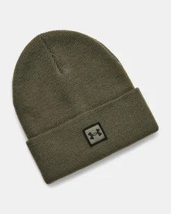 UNDER ARMOUR - BERRETTO  HALFTIME CUFF  VERDE  DA UOMO, 1373155_0390