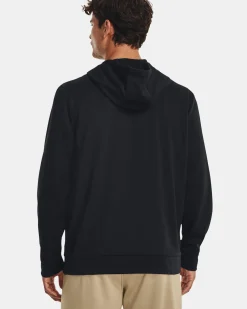 UNDER ARMOUR - Felpa da uomo nera con cappuccio