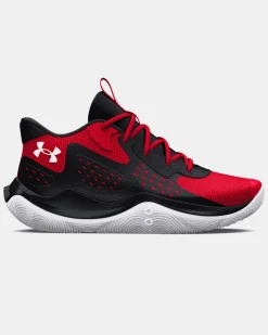 UNDER ARMOUR - Scarpa da basket uomo rossa e nera in mesh traspirante - JET '23