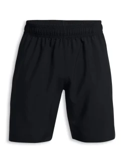 UNDER ARMOUR - SHORT WOVEN WDMK NERO CON DETTAGLI BIANCHI DA UOMO, 1383356_0001