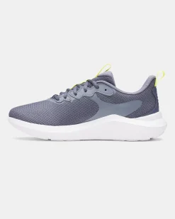 UNDER ARMOUR - SNEAKERS PHADE RN 4 GRIGIE CON DETTAGLI GIALLI DA UOMO, 6010462_0044