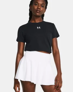 UNDER ARMOUR-T-SHIRT MEZZA MANICA OFF CAMPUS CORE SS NERA   DA DONNA, 1383648_0001