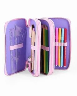 UNICORNO - ASTUCCIO 3 ZIP CON STAMPA 3D E PENNA PAPERMATE