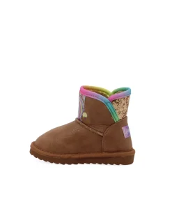 UNICORNO - Stivaletto beige con pelliccia interna