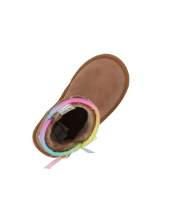 UNICORNO - Stivaletto beige con pelliccia interna