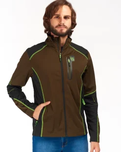 UNIVERS - GIACCA DA CACCIA MICROSHELL VERDE U-TEX IMPERMEABILE
