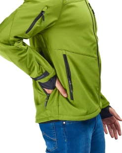 UNIVERS - GIACCA DA CACCIA MOENA VERDE LIME IN SOFTSHELL IMPERMEABILE