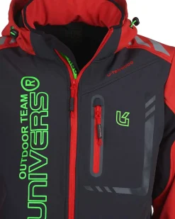UNIVERS - Giacca softshell water resistant grigio e rosso