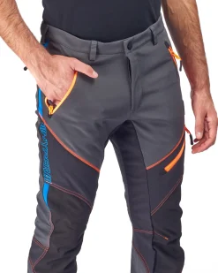 UNIVERS - PANTALONE DA CACCIA GRIGIO SOFTSHELL U-TEX IMPERMEABILE