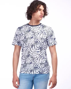 UOMO TSHIRT MEZZA MANICA CON FOGLIE