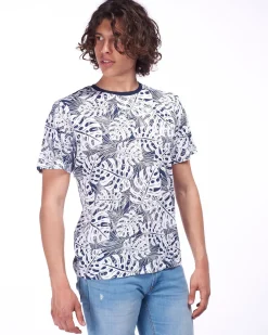 UOMO TSHIRT MEZZA MANICA CON FOGLIE