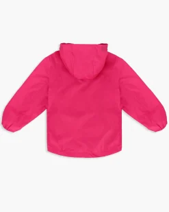 WAIKIKI RUN- K-WAY CON CAPPUCCIO BIMBA FUXIA CON DETTAGLI BIANCHI E NERI - IDRO