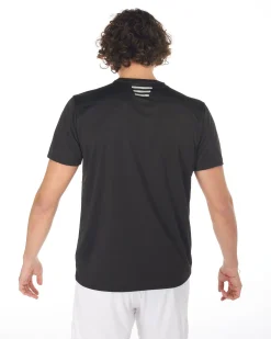 WAIKIKI RUN - T shirt da running nera in meh traspirante