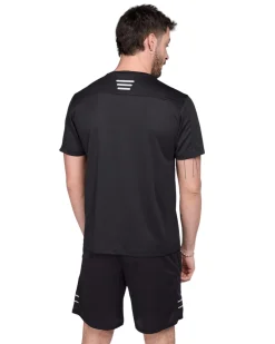 WAIKIKI RUN - T-SHIRT MEZZA MANICA SPORTIVA NERA DA UOMO - ARGO