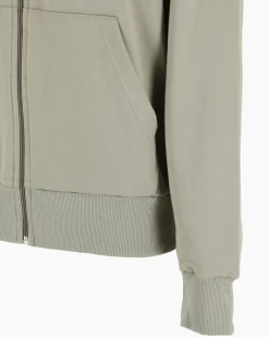 XTREME BOXING - Felpa con cappuccio e zip completa verde salvia da donna in cotone