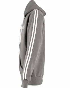 XTREME BOXING - FELPA GRIGIA DA UOMO FULL ZIP CON CAPPUCCIO