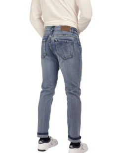 YELLOW DOG - JEANS MALTINTO 5 TASCHE CON RISVOLTINO