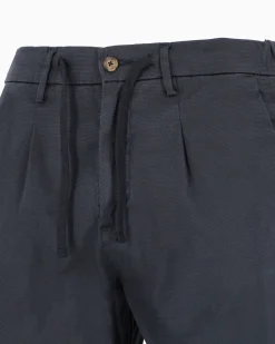 YELLOW DOG - Pantalone tasca america blu con laccio