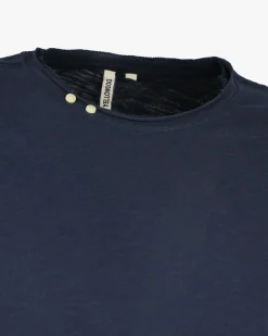YELLOW DOG - Tshirt manica lunga blu